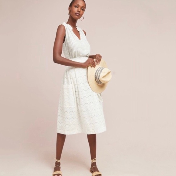 Anthropologie X Tracy Reese | Eyelet MIDI Skirt - Picture 1 of 9